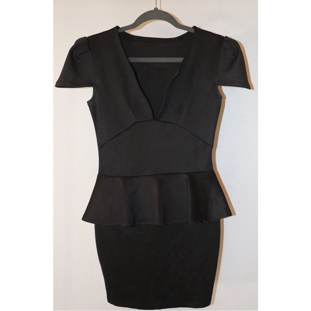 Cap Sleeve Peplum Dress